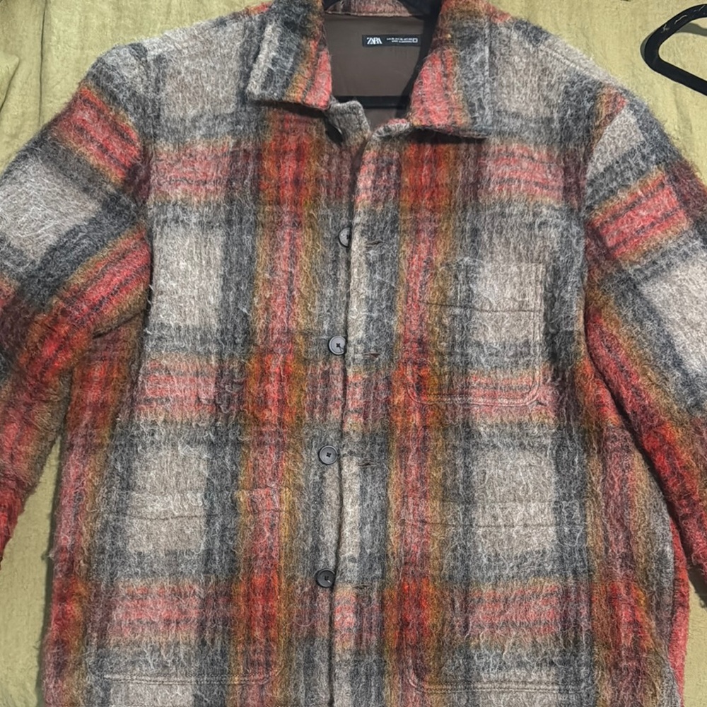 Zara Men's Multicolor Plaid Jacket